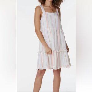 Bobi square neck tiered dress size small